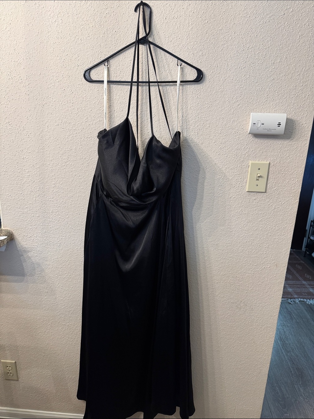 Black Satin Slip Dress